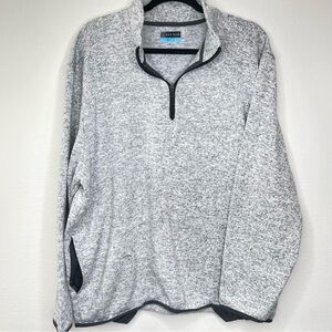 PGA Tour golf 1/4 zip long sleeve pullover sweater Mens XXL Heathered‎ Gray